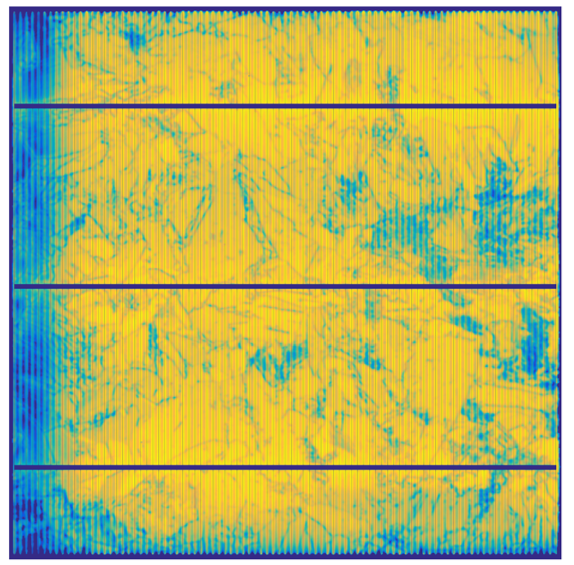 simulated luminescence image of a full 156mm x 156mm mc cell